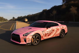 Pink Dragon Car Wrap – Custom Vinyl Wrap with Asian Dragon Design – JDM Car Graphics – Gift for Car Lovers – Tuner Car Wrap – Anime Wrap
