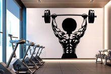 Load image into Gallery viewer, Afro American Men Gym Wall Decal Fitness Wall Art Decor Crossfit Wall Decal Gifts Home Gym Wall Sticker Motivational Wall Decal 774RS