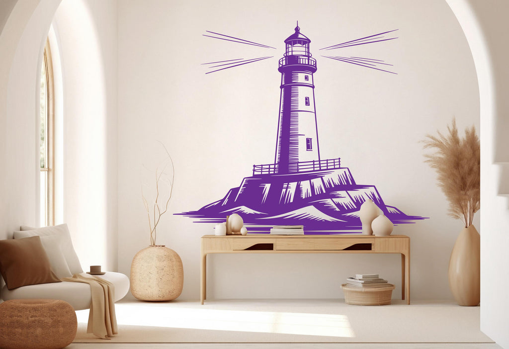 Lighthouse Wall Decal Lighthouse Wall Art Decor Lighthouse Wall Decal Gifts Sea Lighthouse Ocean Wall Sticker Lighthouse Wall Decal 776RS