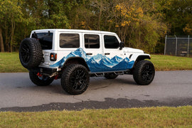 Mountain Range Car Wrap for Truck – Custom Scenic Nature Vinyl Decal – Blue Mountain SUV Wrap – Adventure Style Gift for Outdoor Lovers