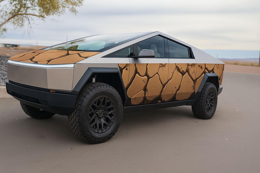 Cracked Rock Vinyl Wrap for Ford Super Duty Truck – Rugged 4x4 Textured Wrap – Custom Side Decal for Pickup Trucks – Off-Road Gift Idea