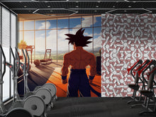 Load image into Gallery viewer, Anime Gym Wall Mural - Goku Inspired Fitness Decor - Motivational Workout Poster - Home Gym Wall Art - Bodybuilding Anime Wallpaper Vn140