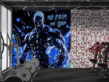 Load image into Gallery viewer, Anime Gym Wall Art Poster - "No Pain No Gain" Motivational Decor - Muscle Hero Fitness Room Mural Vn141