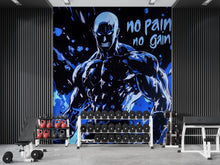 Load image into Gallery viewer, Anime Gym Wall Art Poster - "No Pain No Gain" Motivational Decor - Muscle Hero Fitness Room Mural Vn141