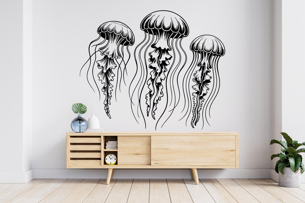 Jellyfish Wall Decal, Jellyfish Wall Art Modern Wall Stickers, Jellyfish Bathroom Decor, Jellyfish Room Wall Art Jellyfish Home Decor 790RS