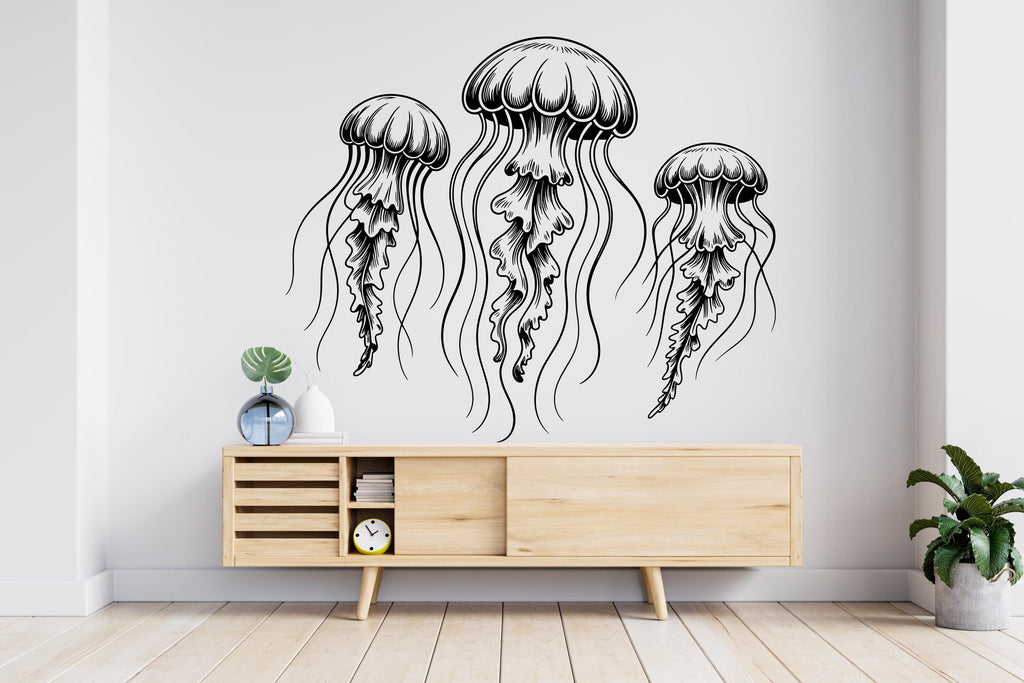 Jellyfish Wall Decal, Jellyfish Wall Art Modern Wall Stickers, Jellyfish Bathroom Decor, Jellyfish Room Wall Art Jellyfish Home Decor 791RS
