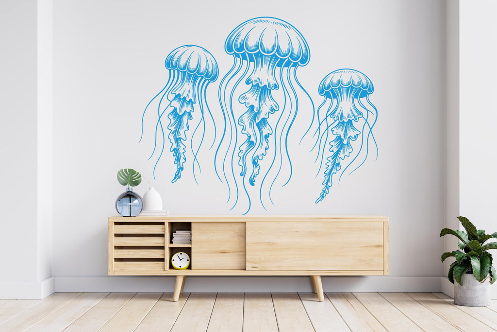 Jellyfish Wall Decal, Jellyfish Wall Art Modern Wall Stickers, Jellyfish Bathroom Decor, Jellyfish Room Wall Art Jellyfish Home Decor 791RS