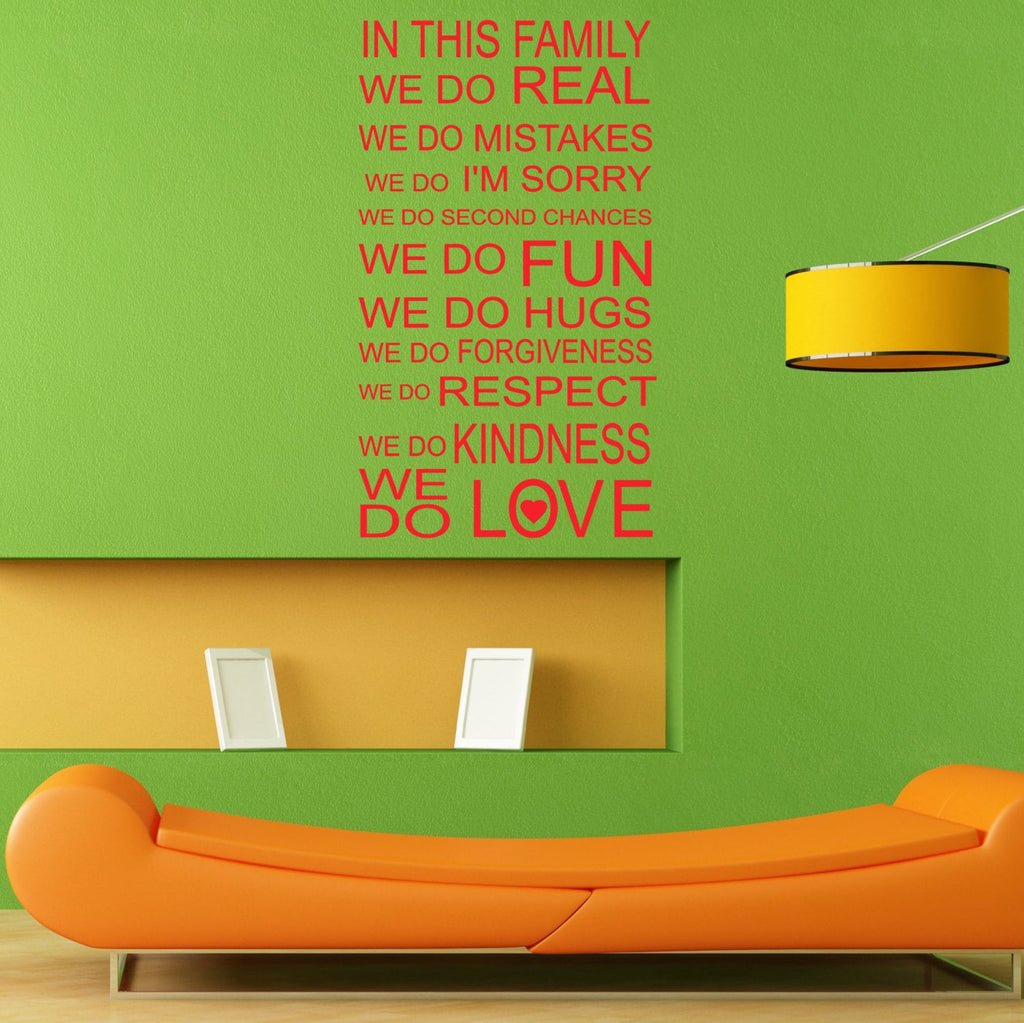 Love Family Friends Happy Joy Quote Wall Sticker Vinyl Mural Decal Home House Apartment Art Decor FREE SHIPPING L011