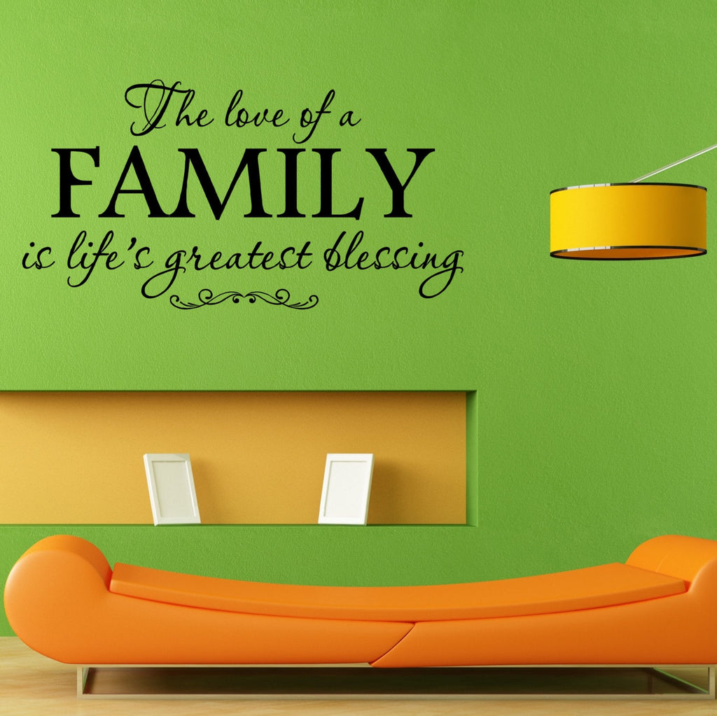 Love Family Life Blessing Quote Wall Sticker Vinyl Mural Decal Home House Apartment Art Decor FREE SHIPPING L006
