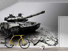 Load image into Gallery viewer, Modern Tank Wall Mural – Military Tank Wallpaper for Boys Room, Teen Bedroom Decor, Realistic War Vehicle Art for Wall Vn454