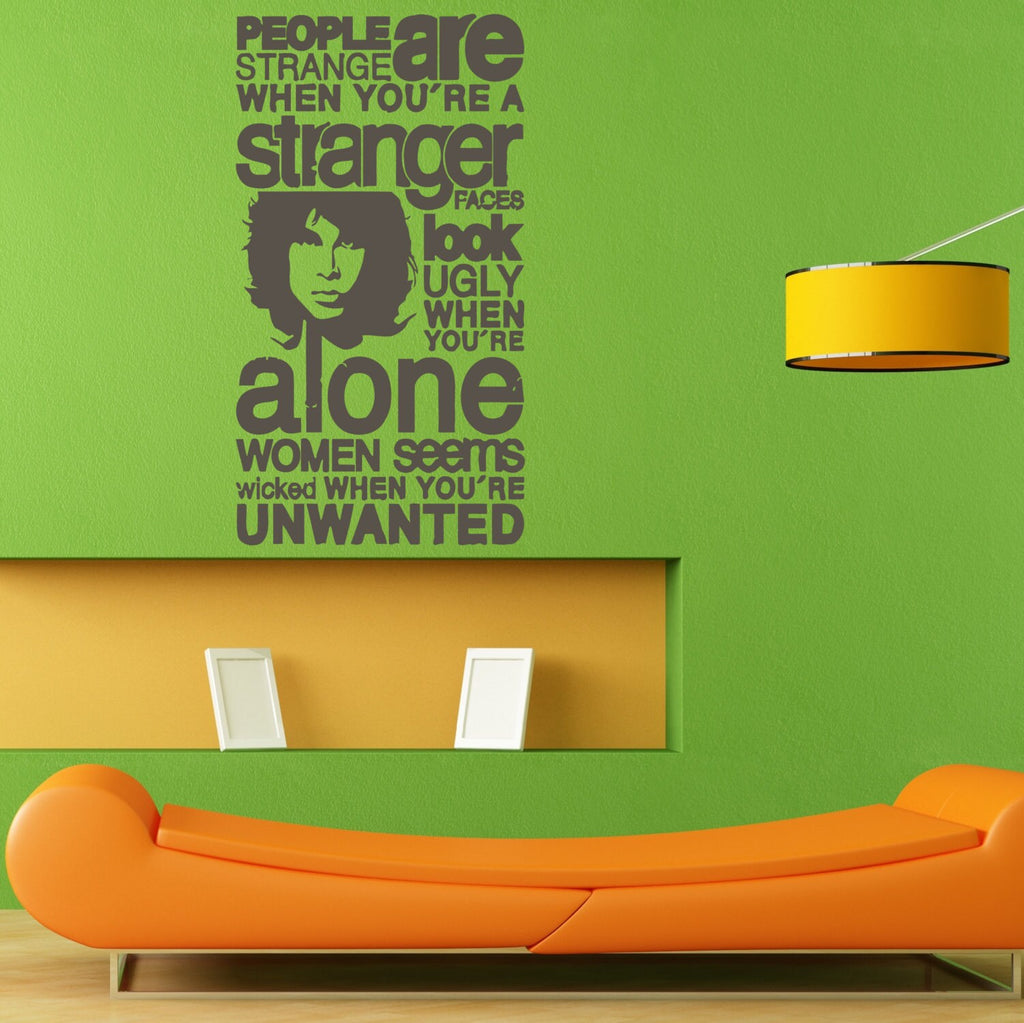 Stranger Alone Quote Wall Sticker Vinyl Mural Decal Home House Apartment Art Decor FREE SHIPPING L024