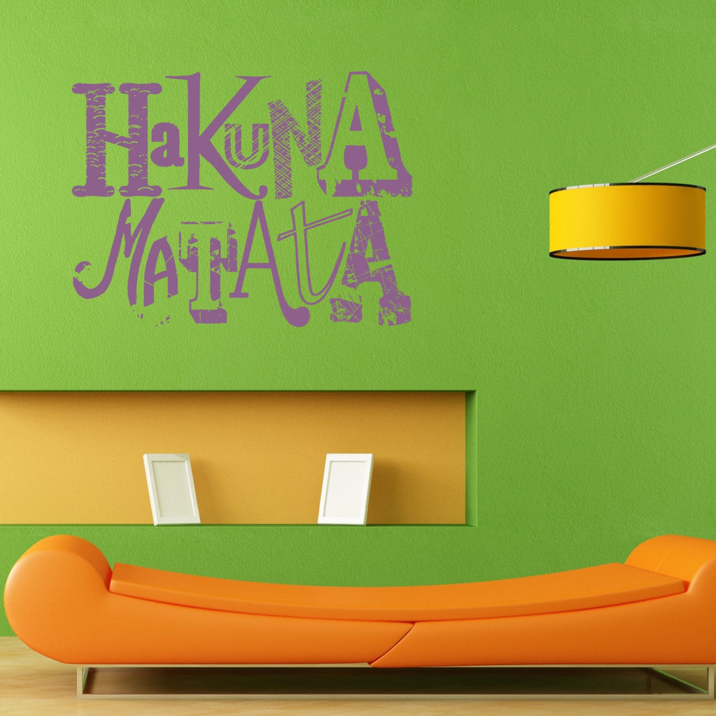 Hakuna Matata Wall Sticker Vinyl Mural Decal Home House Apartment Art Decor FREE SHIPPING L013