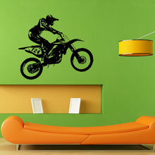 Load image into Gallery viewer, Dirt Bike Racing Biker Extreme Sport Wall Sticker Vinyl Mural Decal Home House Apartment Art Decor FREE SHIPPING L014