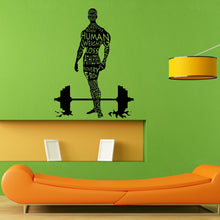 Load image into Gallery viewer, Man Body Builder Workout Gym Training Wall Sticker Vinyl Mural Decal Home House Apartment Art Decor FREE SHIPPING L023