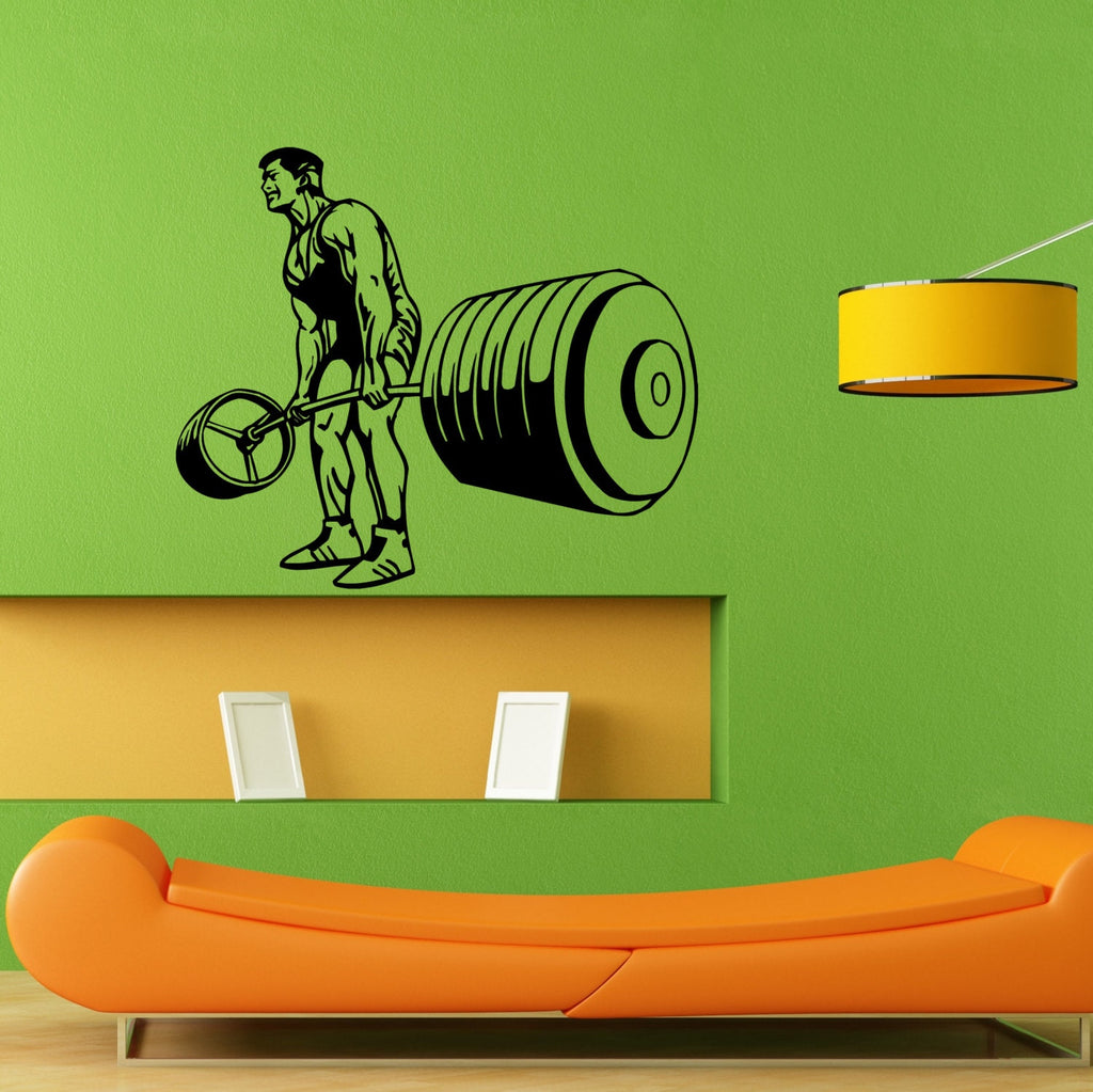 Man Bodybuilding Workout Gym Training Wall Sticker Vinyl Mural Decal Home House Apartment Art Decor FREE SHIPPING L027