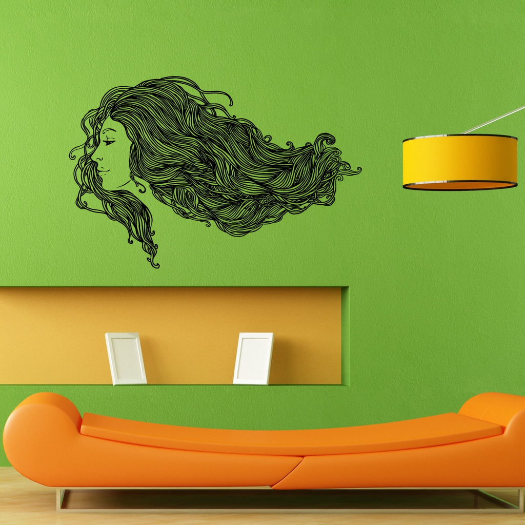 Hair Style Nail Beauty Beautiful Salon Spa Shop Barbershop Wall Sticker Vinyl Mural Decal Home House Apartment Art Decor FREE SHIPPING L031