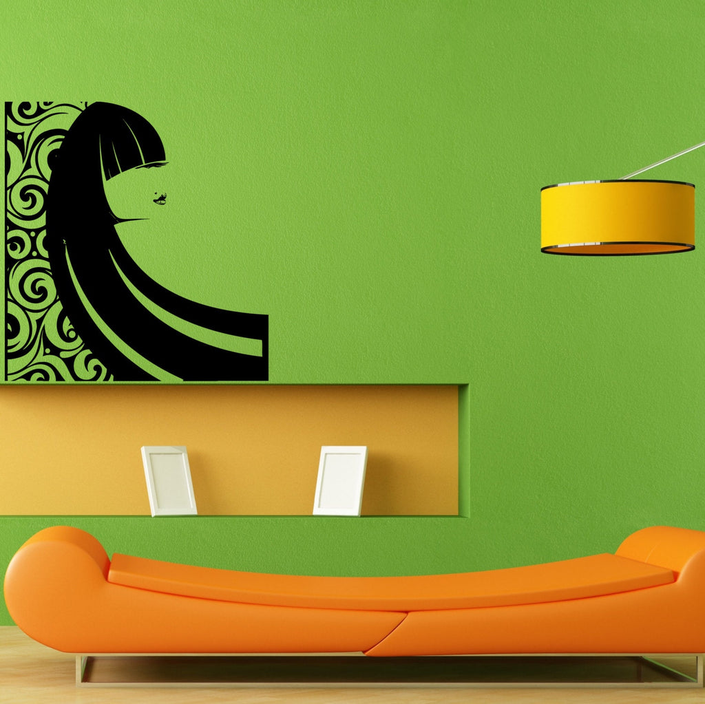 Hair Style Nail Beauty Beautiful Salon Spa Shop Barbershop Wall Sticker Vinyl Mural Decal Home House Apartment Art Decor FREE SHIPPING L038