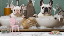 Load image into Gallery viewer, French Bulldog Bath Art Print - Cute Dog Bathroom Decor, Whimsical Pet Wall Art, Funny Puppy Poster Gift for Dog Lovers Vn679