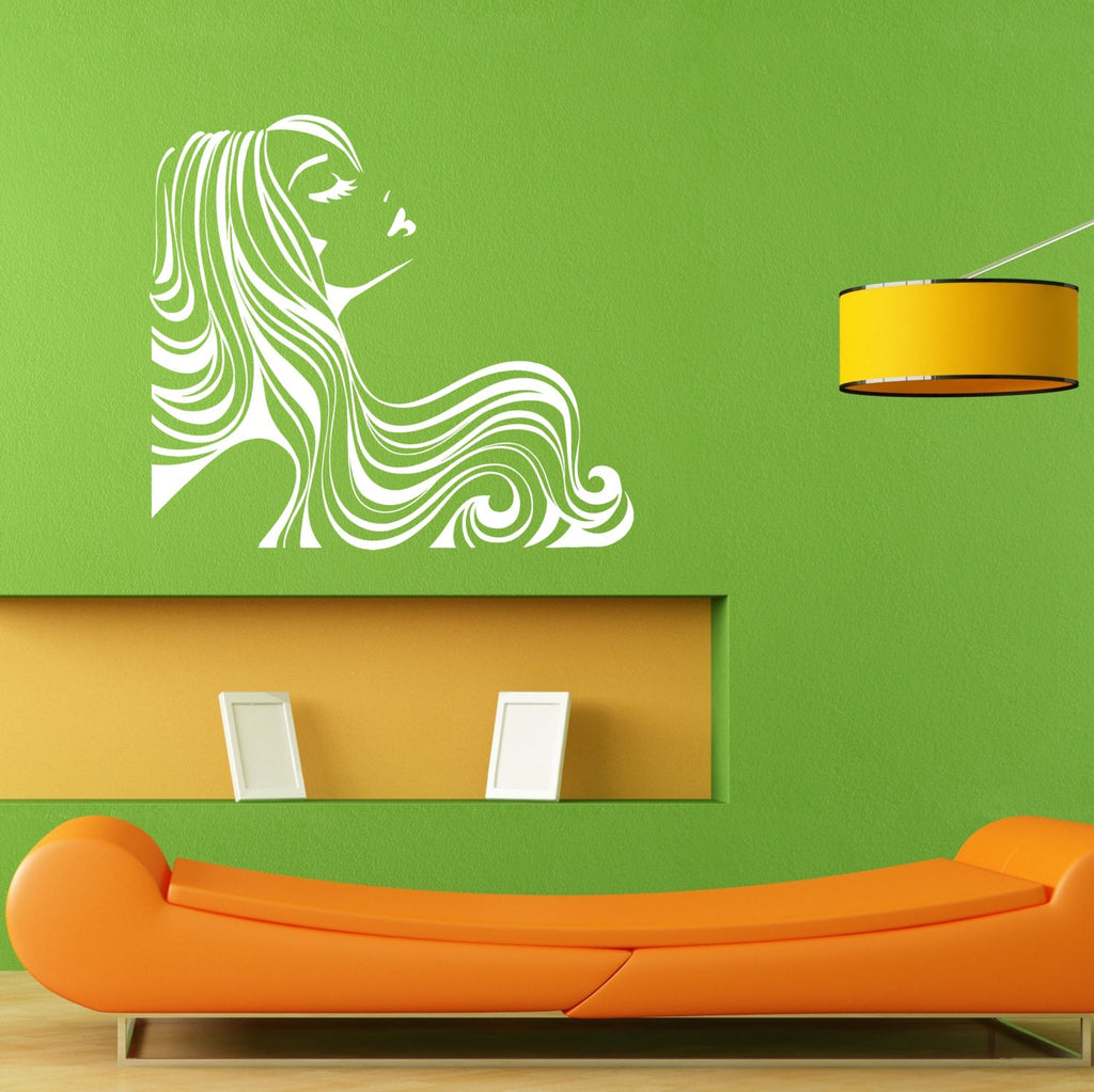 Hair Style Nail Beauty Beautiful Salon Spa Shop Barbershop Wall Sticker Vinyl Mural Decal Home House Apartment Art Decor FREE SHIPPING L028