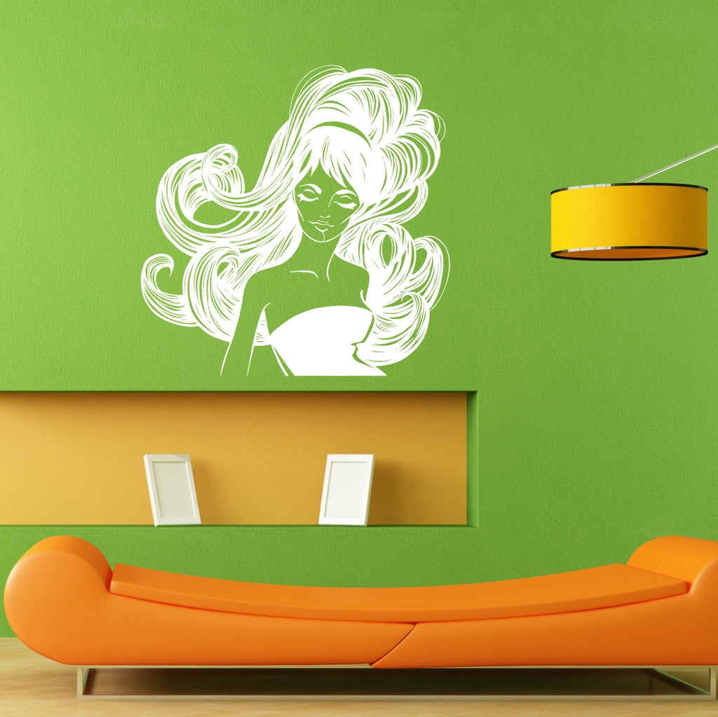 Hair Style Nail Beauty Beautiful Salon Spa Shop Barbershop Wall Sticker Vinyl Mural Decal Home House Apartment Art Decor FREE SHIPPING L039