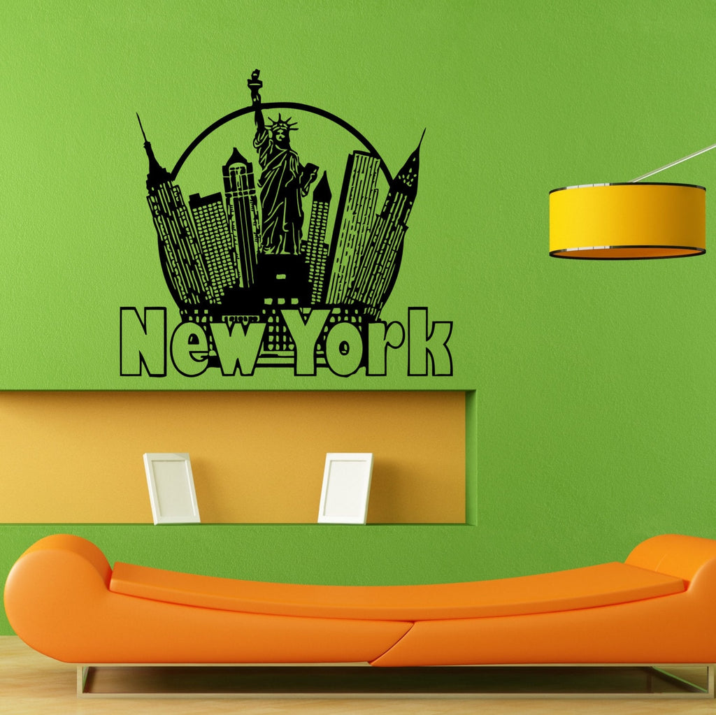 New York Ny City Skyline Wall Sticker Vinyl Mural Decal Home House Apartment Art Decor FREE SHIPPING L055