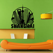 Load image into Gallery viewer, Shanghai City View Skyline Wall Sticker Vinyl Mural Decal Home House Apartment Art Decor FREE SHIPPING L058
