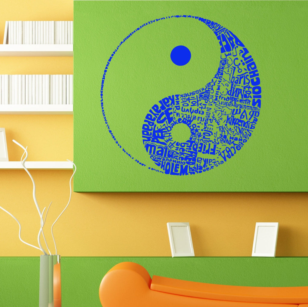 Cool All Language Peace Love Sign Typography Wall Sticker Vinyl Mural Decal Home House Apartment Art Decor FREE SHIPPING L066