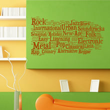 Load image into Gallery viewer, Music Musical Genres Cube Wall Sticker Vinyl Mural Decal Home House Apartment Art Decor FREE SHIPPING  L069