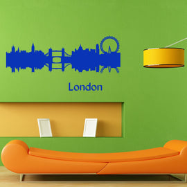 London England Great Britain City Vew Skyline Wall Sticker Vinyl Mural Decal Home House Apartment Art Decor FREE SHIPPING L060