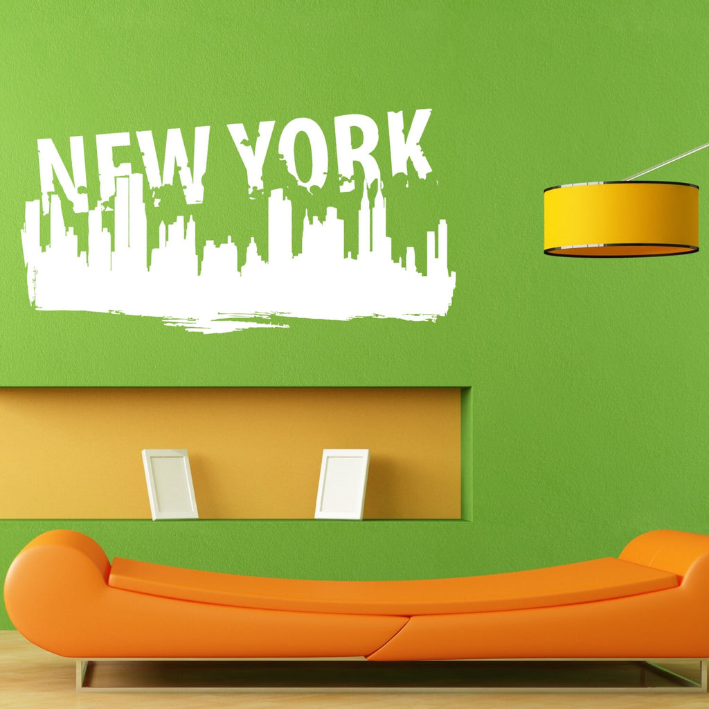 New York Ny City View Skyline Wall Sticker Vinyl Mural Decal Home Art Decor FREE SHIPPING L061