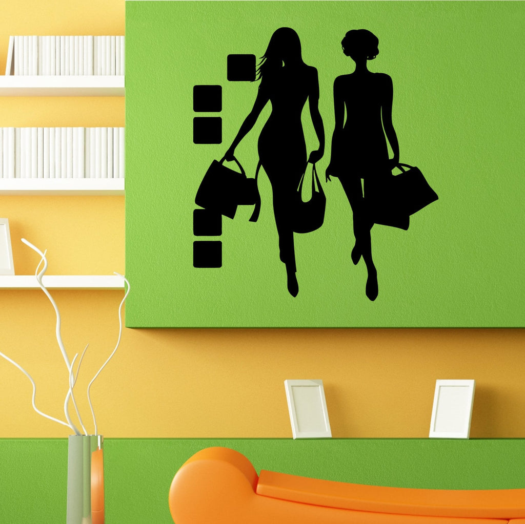 Fashion Shopping Woman Girl Wall Sticker Vinyl Mural Decal Home House Apartment Art Decor FREE SHIPPING L091