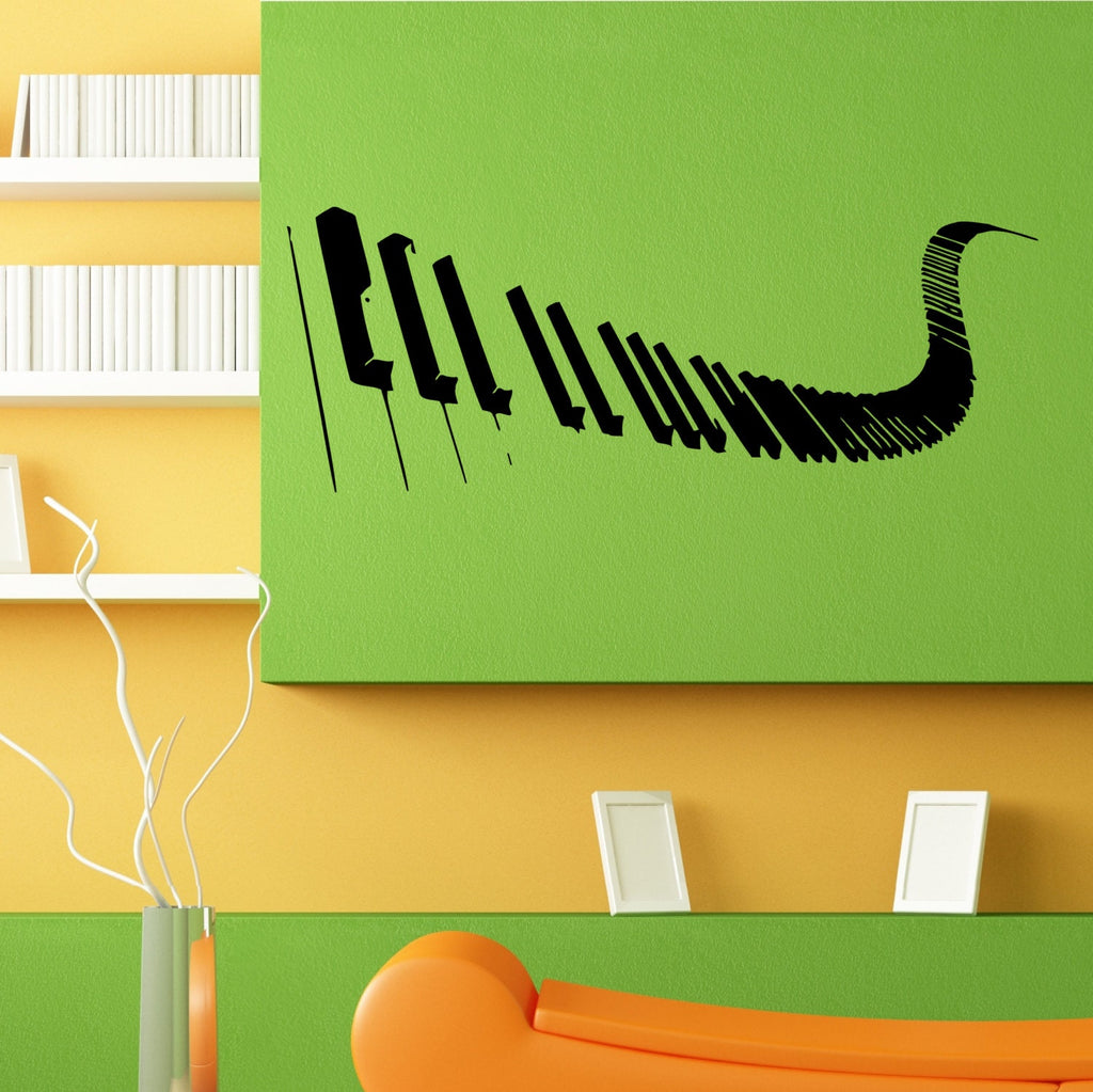 Keyboard Keys Musical Instrument Wall Sticker Vinyl Mural Decal Home House Apartment Art Decor FREE SHIPPING L093