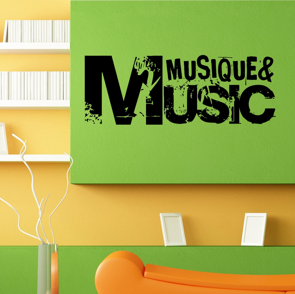 Music Mystique Wall Sticker Vinyl Mural Decal Home House Apartment Art Decor FREE SHIPPING L094