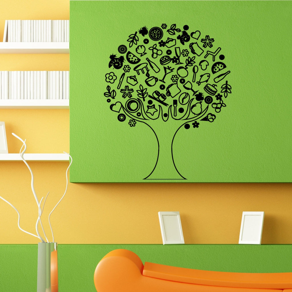 Food Tree Nature Wall Sticker Vinyl Mural Decal Home House Apartment Decor FREE SHIPPING L098