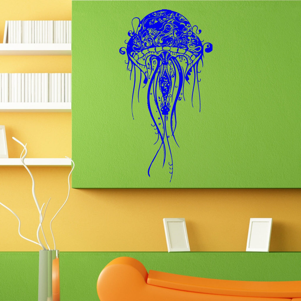 Jellyfish Sea Ocean Creature Wall Sticker Vinyl Mural Decal Home House Apartment Art Decor FREE SHIPPING L082