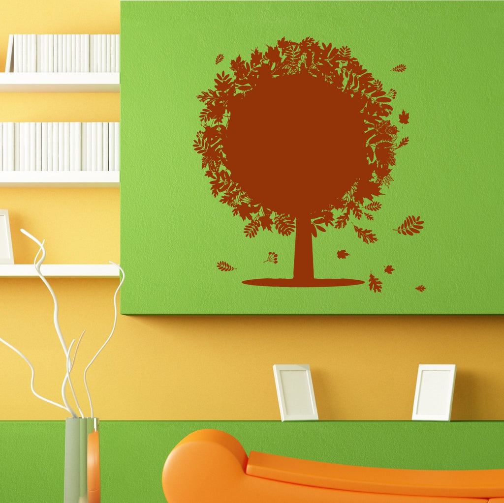 Tree Leaves Falling Fall Season Wall Sticker Vinyl Mural Decal Home House Apartment Art Decor FREE SHIPPING L086