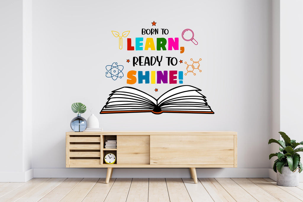 Book School Wall Art Decal, Library Wall Decal, Education Decals, Kids Room, Reading room, Classroom wall decal, School, Kids Gifts 796RS