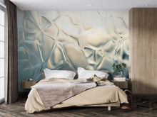 Load image into Gallery viewer, 3D Beige Glass Texture Wallpaper Mural | Soft Abstract Wall Decor With Organic Flow | Elegant Modern Accent | Stylish Gift For Bedroom