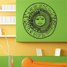 Load image into Gallery viewer, Wall Vinyl Sticker Decals Decor Art Bedroom Design Mural Sun Crescent Dual Sign Quote Ethnical Symbol Moon L102