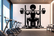 Load image into Gallery viewer, Afro American Men Gym Wall Decal Fitness Wall Art Decor Crossfit Wall Decal Gifts Home Gym Wall Sticker Motivational Wall Decal 775RS