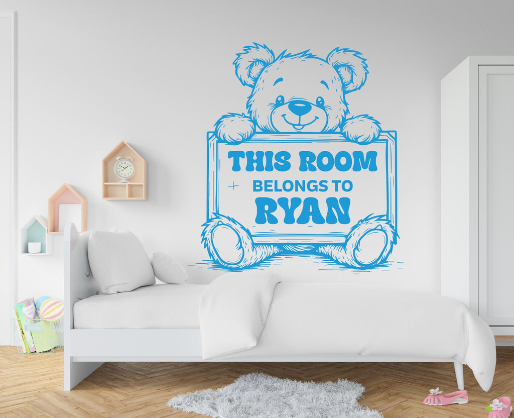 Bear Room wall decal Custom decal Wall Decal Kids Decal Personalized gifts Name Nursery wall Vinyl Sticker Decor 782RS