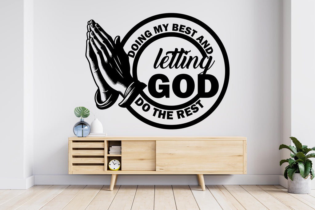 Pray wall decal, Religious Wall Sign, Christian Wall Words, Church Sanctuary Wall Art, Church Wall Decor, Religious Wall Art 783RS