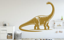 Load image into Gallery viewer, Brontosaurus wall decor Custom T-rex art decal Dinosaur Personalized Room Gifts Bedroom Nursery kids room Wall Art Decals Stickers 125DE