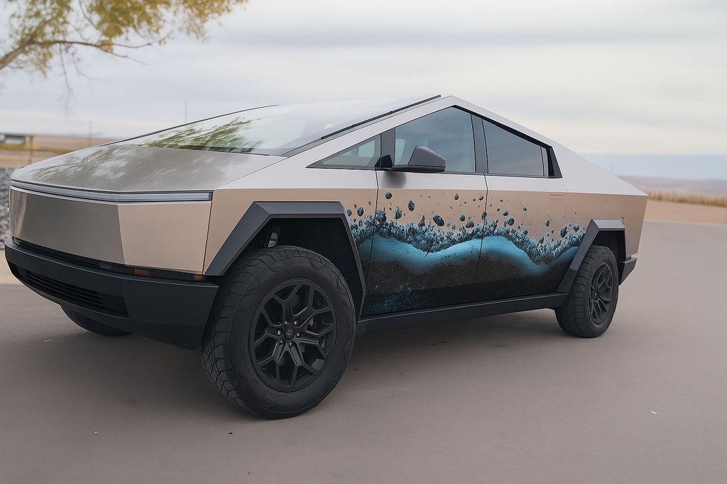 Blue Terrain Splatter Truck Wrap – Custom Vinyl Side Decal for Ford Super Duty Rugged Off-Road Mud Splash Look – Gift for Lifted Truck Fans