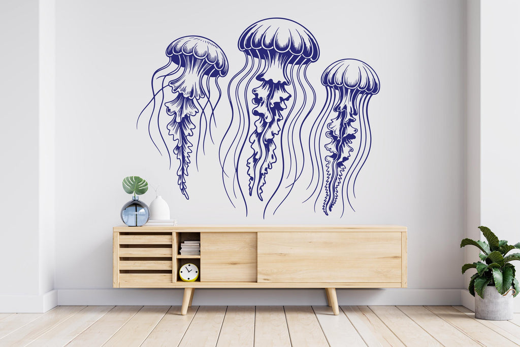 Jellyfish Wall Decal, Jellyfish Wall Art Modern Wall Stickers, Jellyfish Bathroom Decor, Jellyfish Room Wall Art Jellyfish Home Decor 790RS