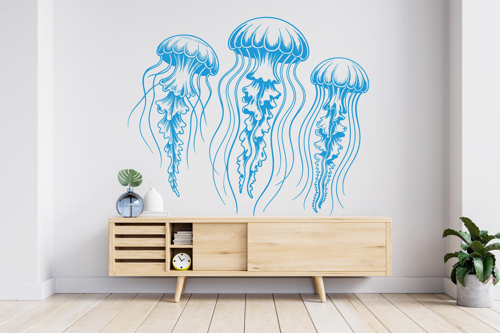 Jellyfish Wall Decal, Jellyfish Wall Art Modern Wall Stickers, Jellyfish Bathroom Decor, Jellyfish Room Wall Art Jellyfish Home Decor 790RS