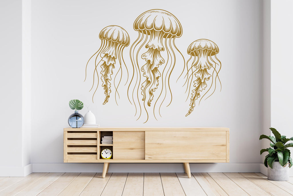 Jellyfish Wall Decal, Jellyfish Wall Art Modern Wall Stickers, Jellyfish Bathroom Decor, Jellyfish Room Wall Art Jellyfish Home Decor 791RS
