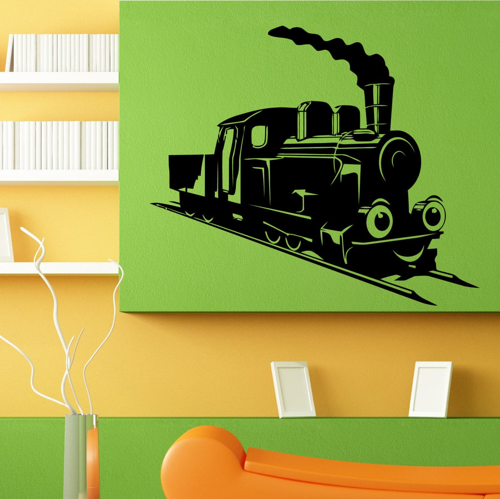 Train Locomotive Baby Kids Nursery Design Wall Sticker Vinyl Mural Decal Home House Apartment Art Decor FREE SHIPPING L112