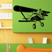 Load image into Gallery viewer, Air Plane Crop Duster Old School Aviation Design Wall Sticker Vinyl Mural Decal Home House Apartment Art Decor FREE SHIPPING L115