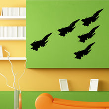 Load image into Gallery viewer, Fighter Jet Plane Combat Air Force Design Wall Sticker Vinyl Mural Decal Home House Apartment Art Decor FREE SHIPPING L117